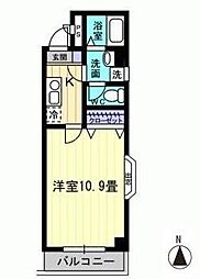JR高徳線 木太町駅 徒歩3分の賃貸マンション 3階1Kの間取り