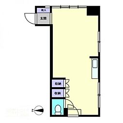 高松琴平電気鉄道琴平線 瓦町駅 徒歩4分の賃貸アパート 4階ワンルームの間取り