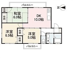 JR予讃線 鬼無駅 4kmの賃貸アパート 2階3DKの間取り