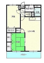 高松琴平電気鉄道琴平線 三条駅 徒歩12分の賃貸マンション 1階2LDKの間取り