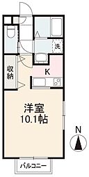 高松琴平電気鉄道長尾線 元山駅 徒歩16分の賃貸アパート 1階1Kの間取り