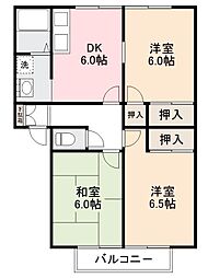 高松琴平電気鉄道長尾線 池戸駅 徒歩31分の賃貸アパート 2階3DKの間取り
