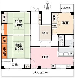 JR高徳線 昭和町駅 徒歩21分の賃貸アパート 6階3LDKの間取り