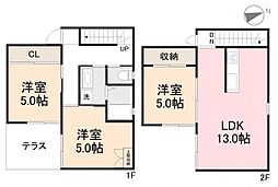高松琴平電気鉄道琴平線 仏生山駅 徒歩27分の賃貸一戸建て 1階3LDKの間取り