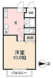 高松琴平電気鉄道琴平線 空港通り駅 徒歩5分の賃貸マンション 4階1Kの間取り