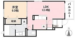 高松琴平電気鉄道志度線 沖松島駅 徒歩7分の賃貸アパート 1階1LDKの間取り