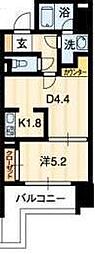 高松琴平電気鉄道琴平線 瓦町駅 徒歩5分の賃貸マンション 9階1DKの間取り
