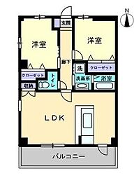 高松琴平電気鉄道長尾線 花園駅 徒歩14分の賃貸アパート 1階2LDKの間取り