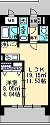 高松琴平電気鉄道琴平線 瓦町駅 徒歩3分の賃貸マンション 6階1LDKの間取り