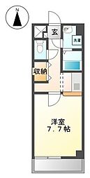 高松琴平電気鉄道琴平線 三条駅 徒歩12分の賃貸マンション 2階1Kの間取り