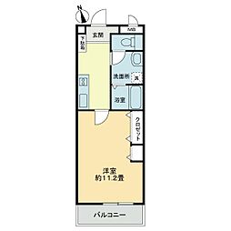 高松琴平電気鉄道長尾線 林道駅 徒歩11分の賃貸アパート 2階1Kの間取り