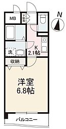 高松琴平電気鉄道志度線 松島二丁目駅 徒歩6分の賃貸マンション 1階1Kの間取り