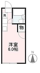 高松琴平電気鉄道長尾線 高田駅 徒歩27分の賃貸アパート 1階1Kの間取り