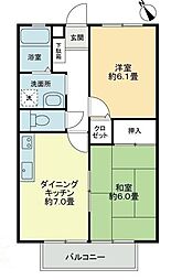 高松琴平電気鉄道長尾線 池戸駅 徒歩11分の賃貸アパート 2階2DKの間取り