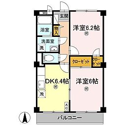高松琴平電気鉄道志度線 春日川駅 徒歩8分の賃貸アパート 2階2DKの間取り