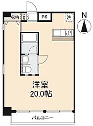 高松琴平電気鉄道琴平線 瓦町駅 徒歩3分の賃貸マンション 5階ワンルームの間取り