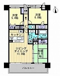 JR予讃線 高松駅 徒歩4分の賃貸マンション 9階3LDKの間取り
