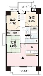 高松琴平電気鉄道長尾線 元山駅 徒歩21分の賃貸マンション 7階3LDKの間取り