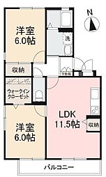 高松琴平電気鉄道琴平線 栗林公園駅 徒歩4分の賃貸アパート 3階2LDKの間取り