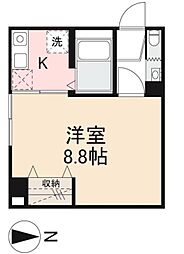 高松琴平電気鉄道琴平線 瓦町駅 徒歩3分の賃貸マンション 2階1Kの間取り