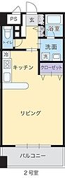 高松琴平電気鉄道長尾線 元山駅 徒歩25分の賃貸マンション 3階1Kの間取り