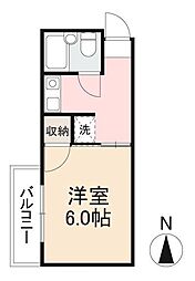 JR高徳線 栗林公園北口駅 徒歩6分の賃貸マンション 3階1Kの間取り
