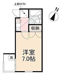 JR高徳線 栗林公園北口駅 徒歩1分の賃貸マンション 3階1Kの間取り