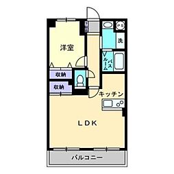 JR高徳線 木太町駅 徒歩11分の賃貸マンション 6階1LDKの間取り
