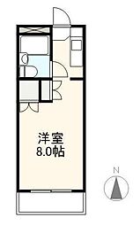 JR高徳線 昭和町駅 徒歩4分の賃貸マンション 3階1Kの間取り