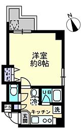 高松琴平電気鉄道琴平線 瓦町駅 徒歩7分の賃貸マンション 8階1Kの間取り