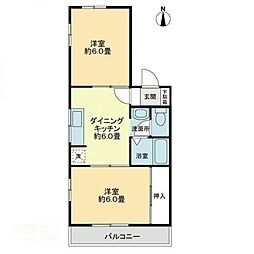 高松琴平電気鉄道志度線 沖松島駅 徒歩9分の賃貸アパート 4階2DKの間取り