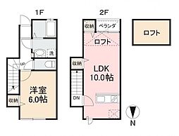 高松琴平電気鉄道長尾線 高田駅 徒歩10分の賃貸アパート 1階1LDKの間取り