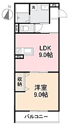 JR高徳線 昭和町駅 徒歩6分の賃貸アパート 3階1LDKの間取り