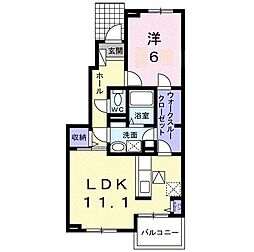 高松琴平電気鉄道長尾線 木太東口駅 徒歩10分の賃貸アパート 1階1LDKの間取り