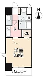 JR高徳線 栗林公園北口駅 徒歩6分の賃貸マンション 6階1Kの間取り