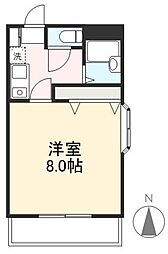 ローテンブルグ5 1Kの間取図画像