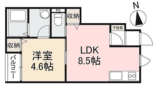 香川県高松市元山町(賃貸アパート1LDK・1階・35.60㎡)の写真 その2