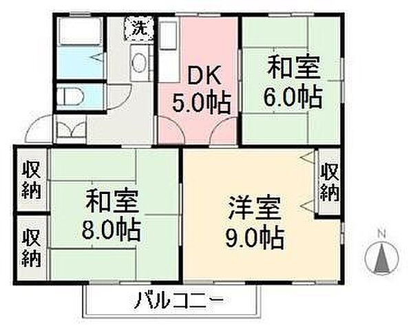 香川県高松市香西南町(賃貸アパート3DK・2階・61.00㎡)の写真 その2