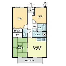 JR高徳線 木太町駅 徒歩3分の賃貸アパート 1階3DKの間取り