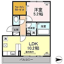 桜サライ 1LDKの間取図画像