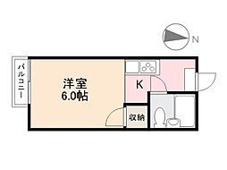 メゾン葛西 ワンルームの間取図画像