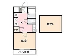 フォルテ2 ワンルームの間取図画像