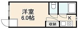 BOX瀬戸 1Kの間取図画像