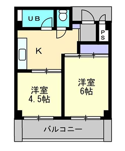 香川県高松市宮脇町(賃貸マンション2DK・3階・31.11㎡)の写真 その2