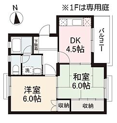 高松琴平電気鉄道琴平線 太田駅 徒歩8分の賃貸マンション 3階2DKの間取り