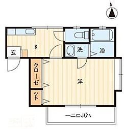 高松琴平電気鉄道琴平線 三条駅 徒歩5分の賃貸アパート 2階1Kの間取り