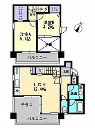 キュービックパレス 2LDKの間取図画像