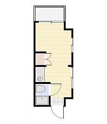JR高徳線 昭和町駅 徒歩12分の賃貸マンション 2階1Kの間取り