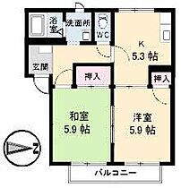 香川県高松市円座町1622番地11（賃貸アパート2K・2階・42.98㎡） その2