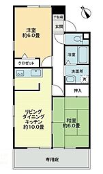 高松琴平電気鉄道長尾線 池戸駅 徒歩11分の賃貸アパート 1階2LDKの間取り